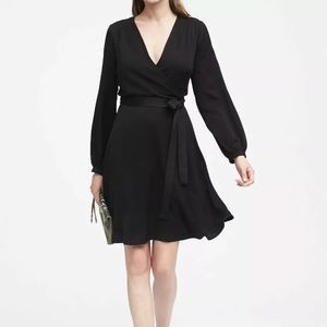 Banana Republic fit and flare crossover dress 6